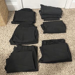 Black Scrubs & Lab Jackets Lot 12 Pieces